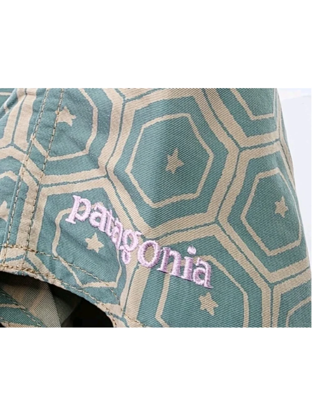 Patagonia Board Shorts Wavefarer Geometric Green Brown Style Men's Size 34